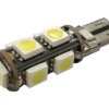 Żarówka samochodowa LED R10/W10W biała, 9xSMD5050, 12V, CANBUS; AKS