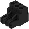 Pin header, 3 pole, pitch 5.08 mm, straight, black, 1943820000