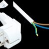 P0185-W050 Power cord type E+F CEE 7/7 to open ends, white, 1.00 mm², 5 m