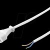 Mains cable with euro plug, 1.5 m, white