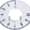 Skala do pokrętła OKW, O 31 mm, przezroczysta, 1-10 jednostek