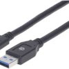Manhattan Kabel USB USB 3.2 Gen1 Złącze męskie USB-A, Złącze męskie USB-C® 3.00 m czarny 354981