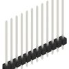 Pin header, 12 pole, pitch 2.54 mm, straight, black, 10048880