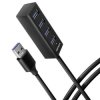 AXAGON HUE-M1AL USB 3.0 Hub Silver 4 ports USB 3.2 Gen 1 multi-port splitter