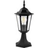 Lampa Ogrodowa Zewnętrzna E27 SŁUPEK LATARNIA 40cm Czarna BELLIS LUMILED