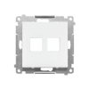 SIMON 55 Pokrywa gniazd teleinformatycznych na Keystone płaska podwójna biały mat TKP2.01/111 KONTAKT SIMON