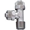 L screw-in fitting, 18 bar, brass, nickel-plated, for hose, 110629