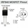 TRANZYSTOR IRF840 N-Сhannel MOSFET 8A 500V TO220