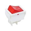 Przełącznik klawisz podś. 250V 15A 2-poz 2-tory 2xNO czerwony/biały MK621