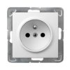 IMPRESJA Gniazdo pojedyncze z uziemieniem białe GP-1YZ/m/00 OSPEL