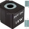 Cewka zaworu 24 V 18 W fi 13 mm 39x30x42 mm