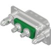 D-Sub plug, 2 pole, 2W2C, equipped, straight, solder pin, 302W2CPXX69E20X