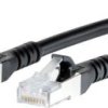 kabel LAN Metz Connect 1308453000-E, 1 szt., RJ45, CAT 6a, S/FTP, 3.00 m, czarny