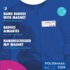 POL30MA66-10DR Name badge, 70x30 mm, magnet, with badge inserts, 10 pieces
