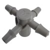 Czwórnik do emiterów i kroplowników patykowych 5mm wtyk na wąż 3x5mm Bradas DSK-5135L5