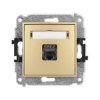 ICON Mechanizm gniazda komputerowego pojedynczego 1xRJ45, kat. 7, ekranowane, 8-stykowy złoty 29IGK-9