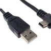 Kabel USB wtyk A - wtyk mini USB B 5p kątowy dł. 1m