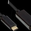 GC-M0100 USB cable, C- plug > HDMI-plug, UHD, 1 m, black