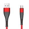Przyłącze USB 2.0 A wtyk - USB micro B wzmocnione plecione SPIDER 1,5m czerwone