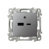 SZAFIR Ładowarka USB A+C szary mat GPUSB-2Z/m/70 OSPEL
