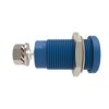 Złącze bananowe Żeńskie Gwint M4 Niebieski Schutzinger rozmiar 4 mm 1 kV dc, 1.5 kV dc, 600V dc 32A Nikiel