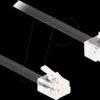 88038 Telephone cable, RJ45 plug > RJ11 plug, black, 5 m