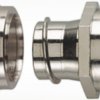 Straight hose screw fitting, M20, 16 mm, brass, nickel-plated, IP54, metal, (L) 24.5 mm, 166-31300