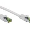 Kabel krosowy RJ45 z surowym kablem CAT 8.1 S/FTP, AWG 26, biały, 20m, 61111