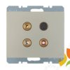 BERKER K.5 Gniazdo multimedialne 3xCinch 1xS-Video stal szlachetna lakierowana 3315327004 HAGER