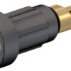 1 mm socket, solder connection, mounting Ø 2.7 mm, yellow, 23.1010-24