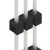 Pin header, 3 pole, pitch 2.54 mm, straight, black, 10051043