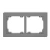 DECO Ramka uniwersalna podwójna z tworzywa szary mat 27DR-2