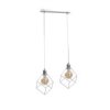 Lampa Wisząca Loftowa 2Xe27 Ruben Silver