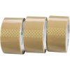 Toolcraft 1564081 Packaging Tape Brown 50m x 48mm 3pcs BOPP Acrylic