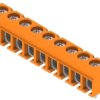 PCB terminal, 9 pole, pitch 5.08 mm, AWG 26-14, 15 A, screw connection, orange, 1234610000