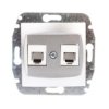 Carla Gniazdo Telefoniczne Podwójne 2Xrj11 Srebrne 1751-16