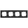OPAL Ramka poczwórna czarny mat Ra-4 Op CZ/MAT