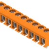 PCB terminal, 9 pole, pitch 5 mm, AWG 26-14, 15 A, screw connection, orange, 1234710000