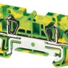 Ground terminal, 4 pole, 0.08-4.0 mm², clamping points: 4, green/yellow, spring balancer connection, NSYTRR44PE
