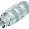 Plug, 3 pole, solder connection, screw locking, straight, 99 5105 40 03