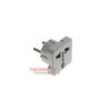 Adapter podr. AC/AC wt.PL/gn.GB- USA Białe Przejściówka