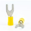 Insulated forked cable lug, 4.0-6.0 mm², AWG 12 to 10, yellow, BYB-4-07F5031