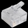 RJ45 modular plug for round cables, 8/8, short