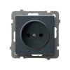 SONATA Gniazdo pojedyncze szary grafit GP-1R/m/73