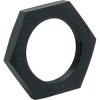 Hexagon nut, M18, W 24 mm, H 4 mm, outer Ø 27 mm, PBT, E10026, package with 2 pieces