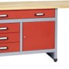 Stół warsztatowy, czerwony Küpper 12032, (S x W x G) 1700 x 840 x 600 mm