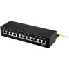 Renkforce RF-4456725 Network patch box CAT 6 12 ports 1U black