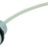 USB 2.0 cable for front panel mounting, USB plug type A to mini USB socket type B, 1 m, silver, 09454521941