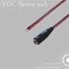 075904 DC cable, socket, 1500 mm, 2,1 mm, 24 V DC, 10 A