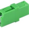 Fiber optic connector, LC socket to LC socket, OS1/OS2, singlemode, ceramic, green, BS07-60001